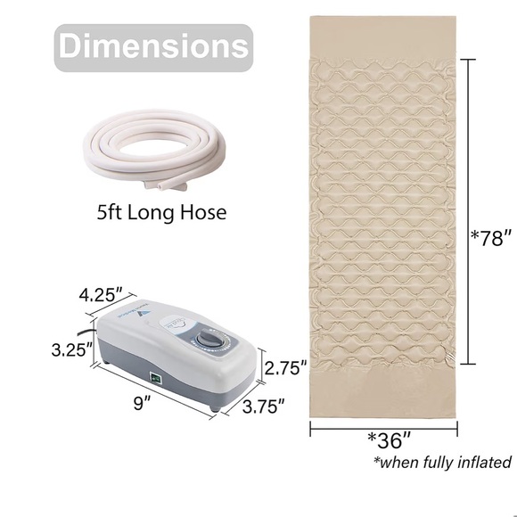 NWT Vaunn Medical Cloud Air Whisper Air Pressure Topper Twin Size - Picture 2 of 4